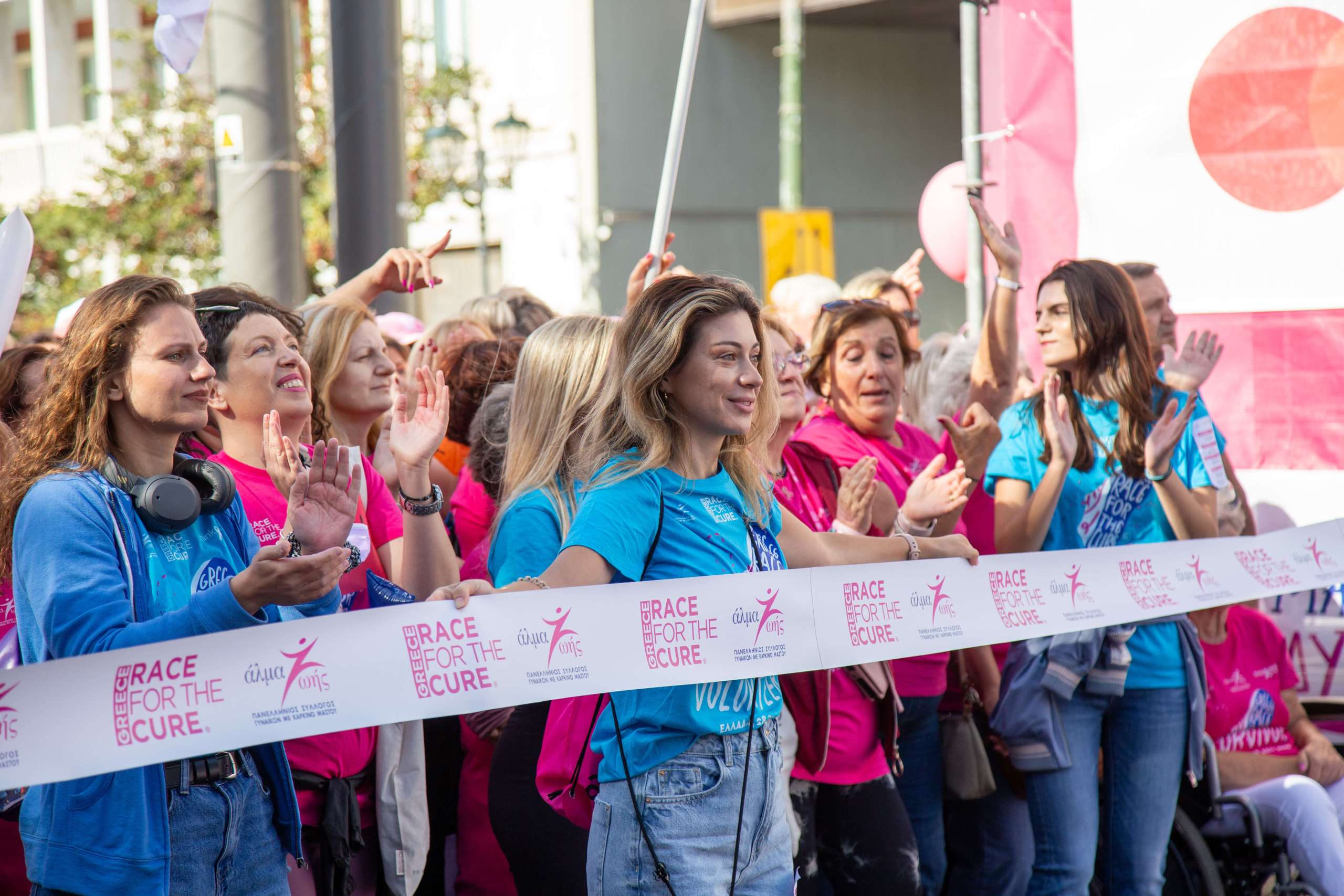 Εθελοντική ομάδα Greece Race for the Cure® στην εκκίνηση
